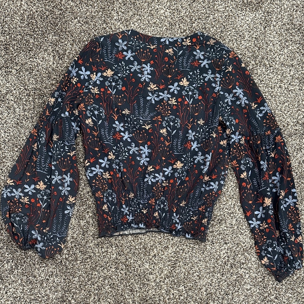 Rock & Roll Cowgirl Blue Puff Sleeve Crop Top - image 5